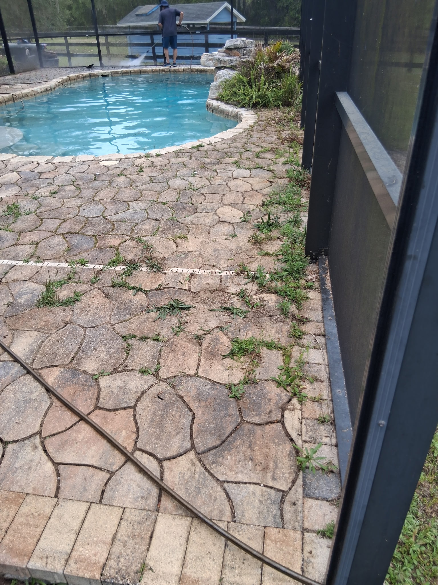 Pool area wash